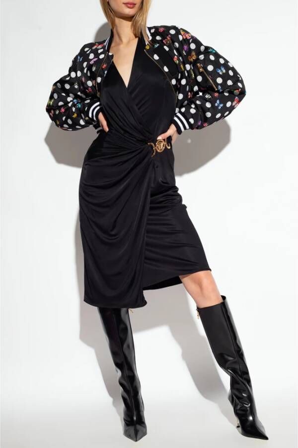 Versace Gedrapeerde jurk Zwart Dames