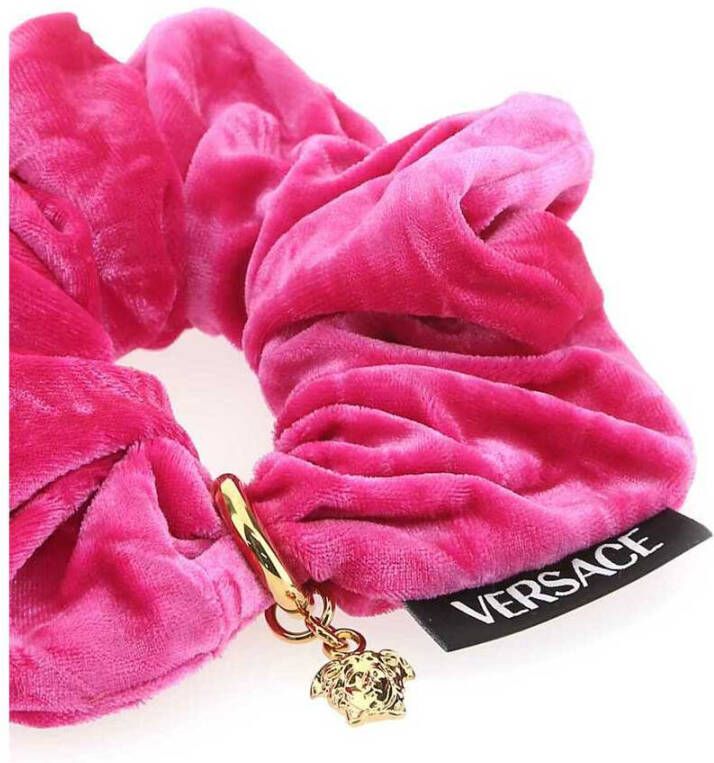 Versace Fuchsia Chenille Scrunchie Roze Dames