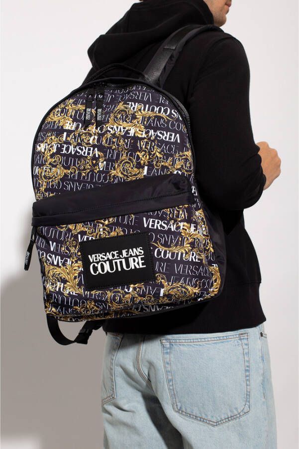 Versace Jeans Couture Backpack with logo Zwart Heren