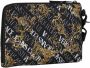 Versace Jeans Couture Zip-koppelingszak en logo gedrukt over de hele man 73Ya5P90-Zs394 zwart goud Zwart Dames - Thumbnail 2
