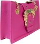 Versace Jeans Couture Gehamerde Imitatieleer Tas met Logo Gesp Pink Dames - Thumbnail 4