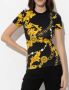 Versace Jeans Couture Slim Fit Logo Print T-shirt voor vrouwen Black Dames - Thumbnail 8
