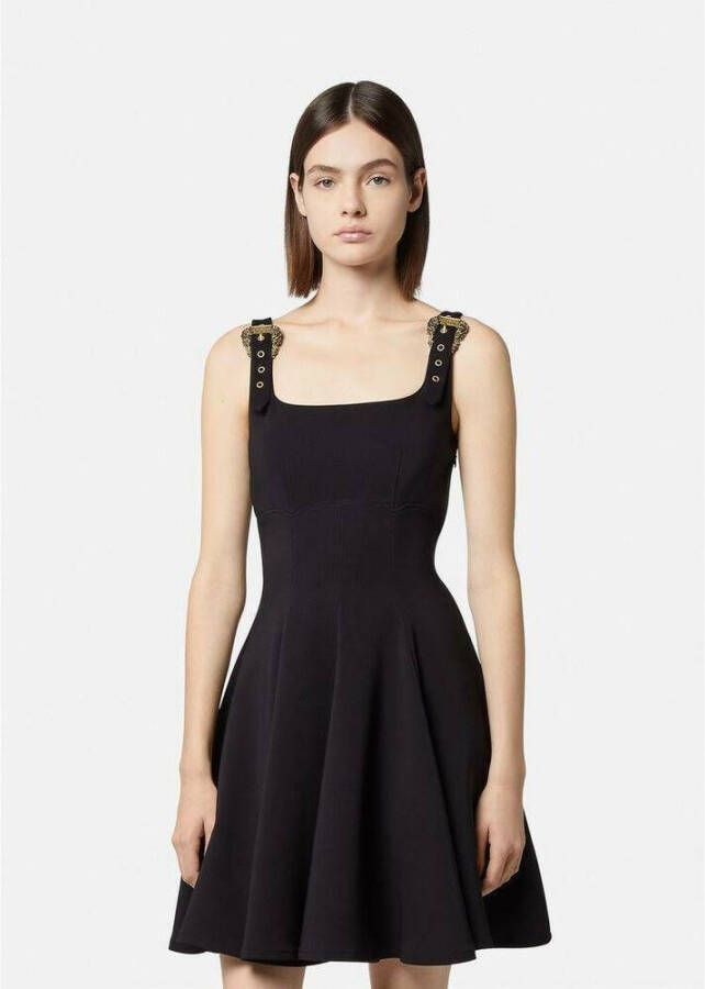 Versace Jeans Couture Barokke couture1 gesp jurk Zwart Dames