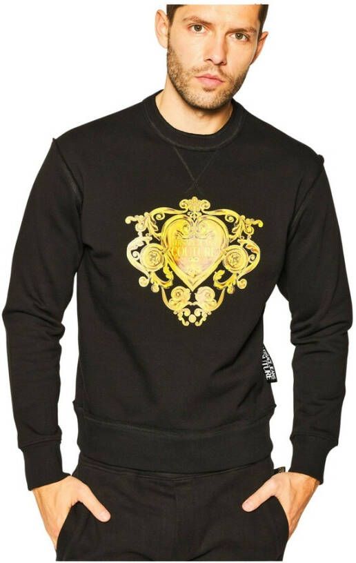 Versace Jeans Couture Barokke logo sweatshirt Zwart Heren