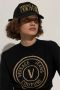 Versace Jeans Couture Zwarte Katoenen Baseballpet met Goudkleurig Reliëf Black Dames - Thumbnail 2