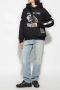 Versace Jeans Couture Logo-Print Katoenen Hoodie met Drop Shoulder Black Heren - Thumbnail 2