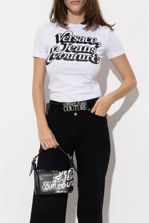 Versace Jeans Couture Riem met logo gesp Zwart Dames