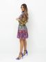Versace Jeans Couture Bloemen Chiffon Mini Jurk met Retro Rits Blue Dames - Thumbnail 1