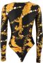 Versace Jeans Couture Zwarte Chain Couture Body met Lange Mouwen Paarse Chain Couture Top voor Vrouwen Black Purple Dames - Thumbnail 11