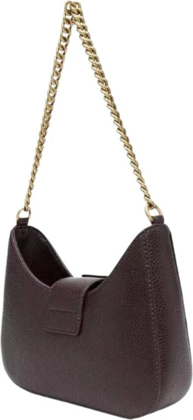 Versace Jeans Couture Bruine Halve Maan Gesp Barok Tassen Bruin Dames