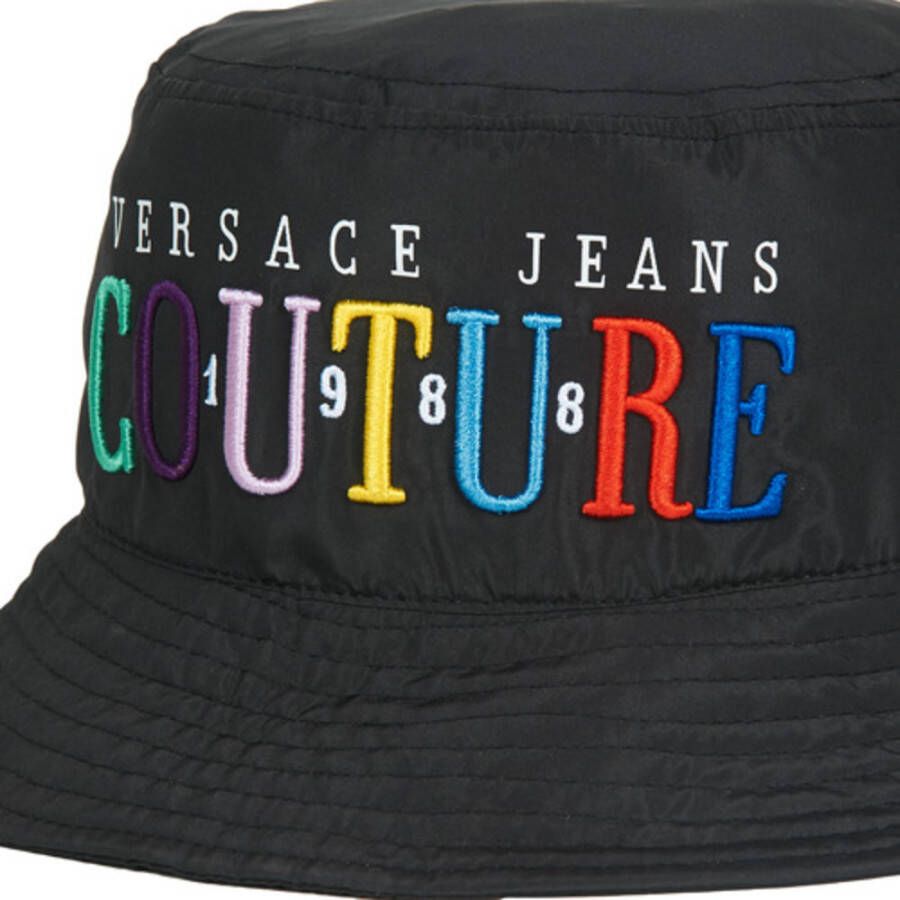 Versace Jeans Couture Bucket hat with logo Zwart Heren