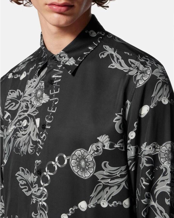 Versace Jeans Couture Casual overhemd Zwart Heren