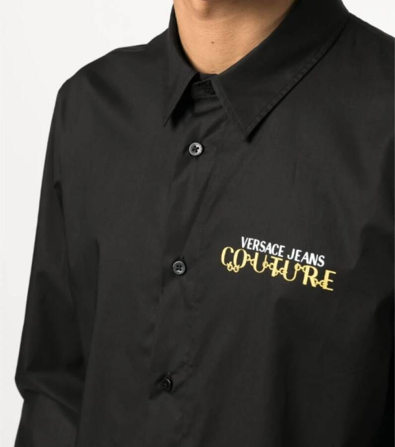 Versace Jeans Couture Casual Shirts Zwart Heren