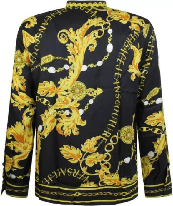 Versace Jeans Couture Casual Shirts Zwart Heren