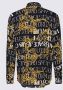 Versace Jeans Couture Camicia con bottoni fantasia barocca e logo uomo 73Gal2R0-Ns153 Nero Oro Zwart Heren - Thumbnail 6