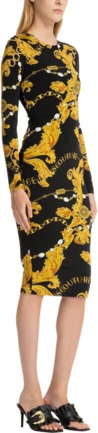 Versace Jeans Couture Chain Couture Midi dress Zwart Dames