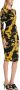Versace Jeans Couture Stretch Viscose Midi Jurk met All-Over Logo Print Black Dames - Thumbnail 10