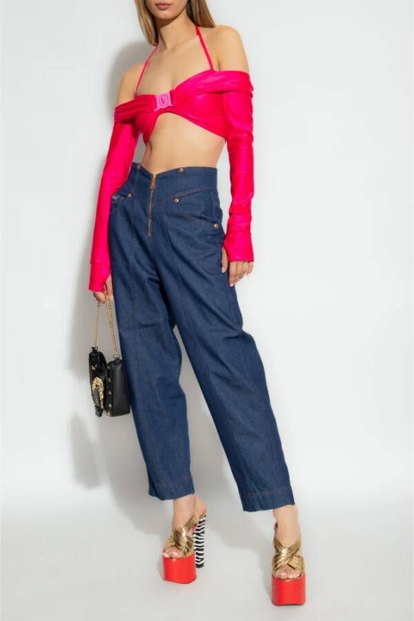 Versace Jeans Couture Crop top Roze Dames