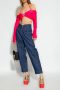 Versace Jeans Couture Top met lange mouwen en gerimpelde details Pink Dames - Thumbnail 2