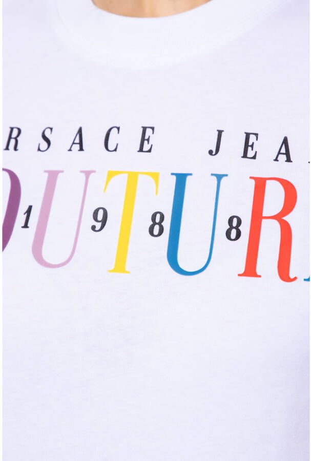 Versace Jeans Couture Dress with logo Wit Dames
