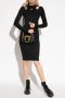 Versace Jeans Couture MIDI-jurk met ribben met lange mouwen vrouw Versace 73hao976-J0033 zwart Dames - Thumbnail 5