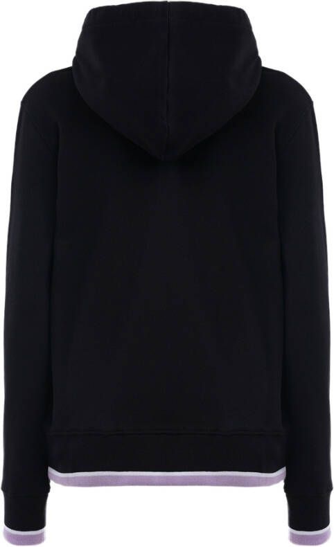 Versace Jeans Couture Geborduurde logo hoodie Zwart Dames