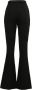 Versace Jeans Couture Zwarte broek met hoge taille en logo-print riem Black Dames - Thumbnail 1