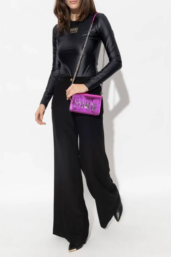 Versace Jeans Couture Gepatchte bodysuit Zwart Dames