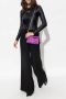 Versace Jeans Couture Zwarte top met lange mouwen ronde hals en logo Black Dames - Thumbnail 2