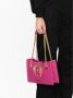 Versace Jeans Couture Gehamerde Imitatieleer Tas met Logo Gesp Pink Dames - Thumbnail 2