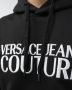Versace Jeans Couture Zwarte Trui met Verstelbare Capuchon en Logo Borduursel Zwart Heren - Thumbnail 4