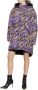 Versace Jeans Couture Lange Lilakleurige Jas met All Over Brush Couture Logo Print Purple Dames - Thumbnail 3