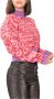 Versace Jeans Couture Roze trui met hoge hals en all-over letterprint S Pink Dames - Thumbnail 2