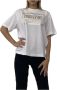Versace Jeans Couture Wit Dames T-shirt M Klassieke Ronde Hals met Gouden Logo White Dames - Thumbnail 2