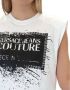 Versace Jeans Couture Katoenen dames T-shirt met gewatteerde bandjes White Dames - Thumbnail 4