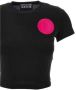Versace Jeans Couture Dames Logo Lettering Zwarte T-shirt M Black Dames - Thumbnail 2
