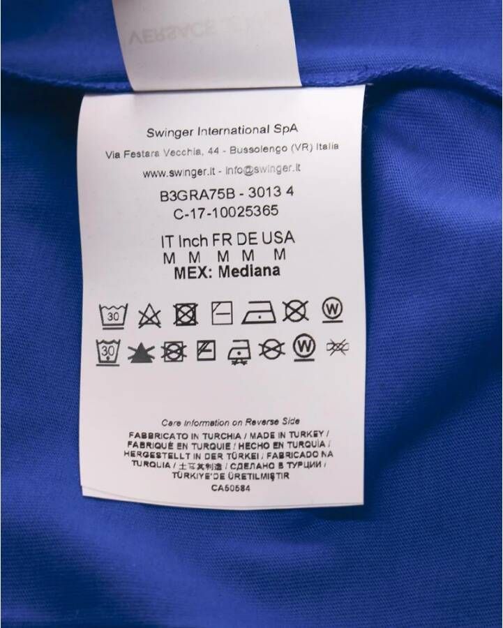 Versace Jeans Couture Korte Mouw T-Shirt Print 21 Slim MC Design Blue Heren