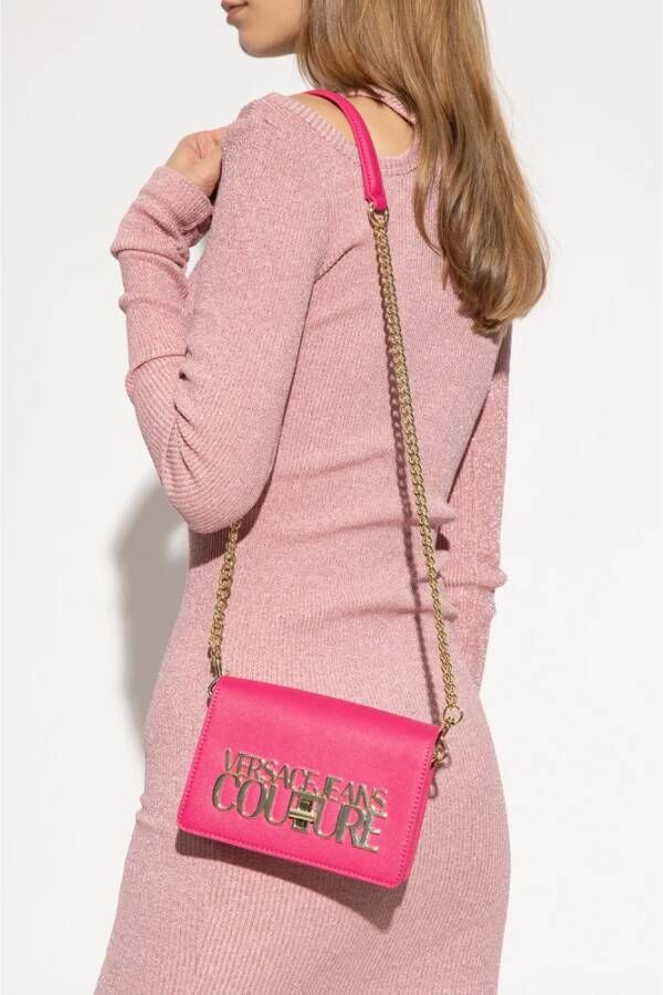 Versace Jeans Couture Shoulder bag with logo Roze Dames