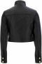 Versace Jeans Couture Zwarte Leren Jas Mantel Black Dames - Thumbnail 2