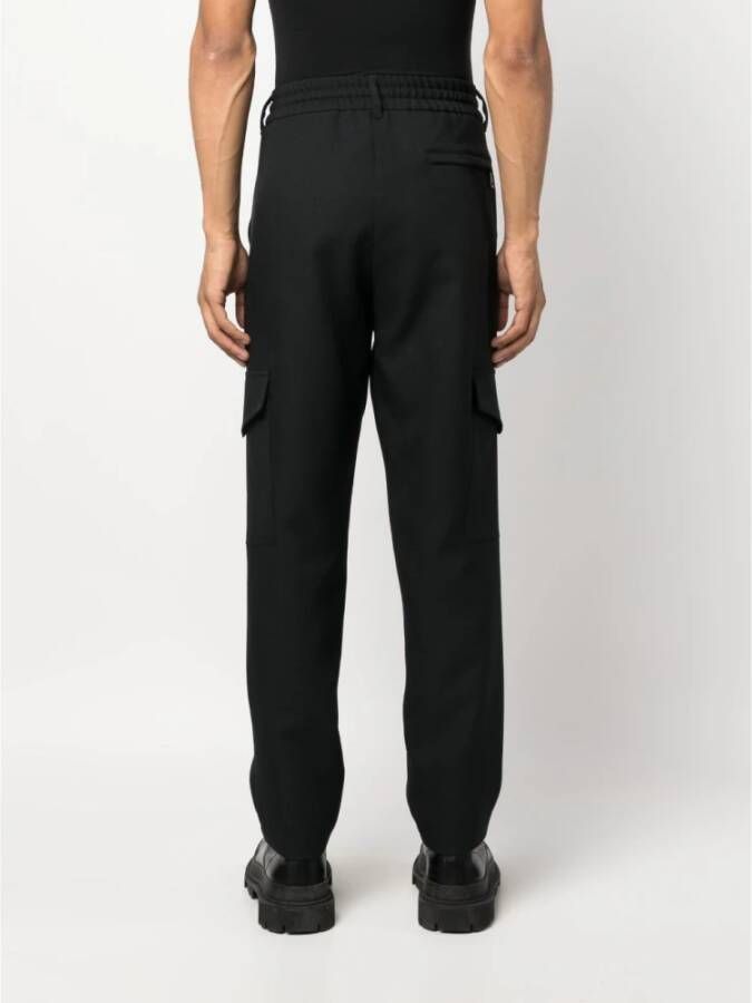 Versace Jeans Couture Leather Trousers Zwart Heren