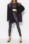 Versace Jeans Couture Signature Skinny Fit Lycra Print Logo Jegging Black Dames - Thumbnail 4