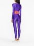 Versace Jeans Couture Stijlvolle Paarse Leggings voor Vrouwen Purple Dames - Thumbnail 4