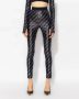 Versace Jeans Couture Signature Skinny Fit Lycra Print Logo Jegging Black Dames - Thumbnail 2
