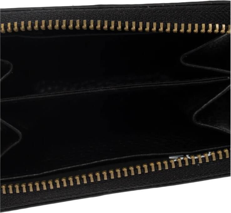 Versace Jeans Couture Leren portemonnee met logo Zwart Heren