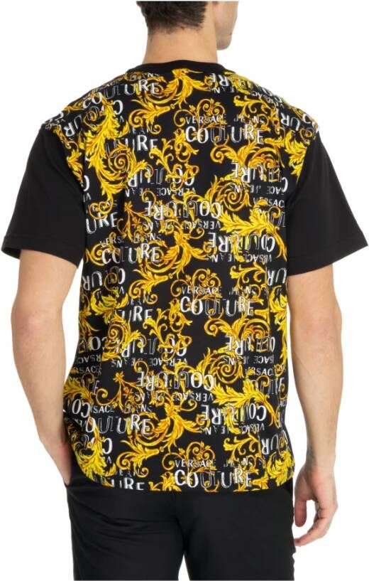 Versace Jeans Couture Logo Baroque T-shirt Zwart Heren