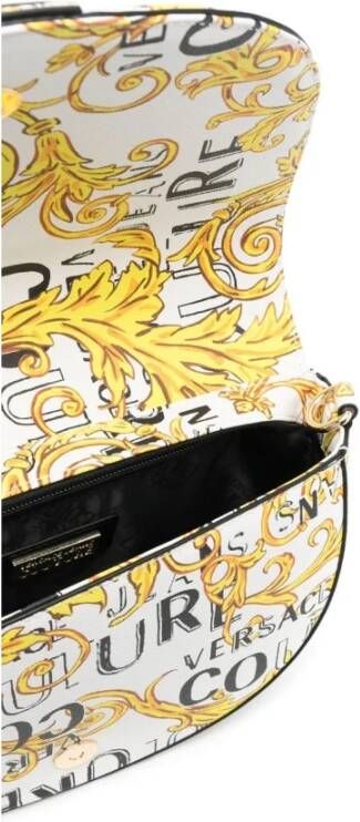 Versace Jeans Couture Logo Couture Print Crossbody Tas White Dames
