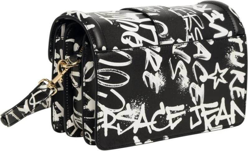 Versace Jeans Couture Logo Graffiti Crossbody bag Zwart Dames