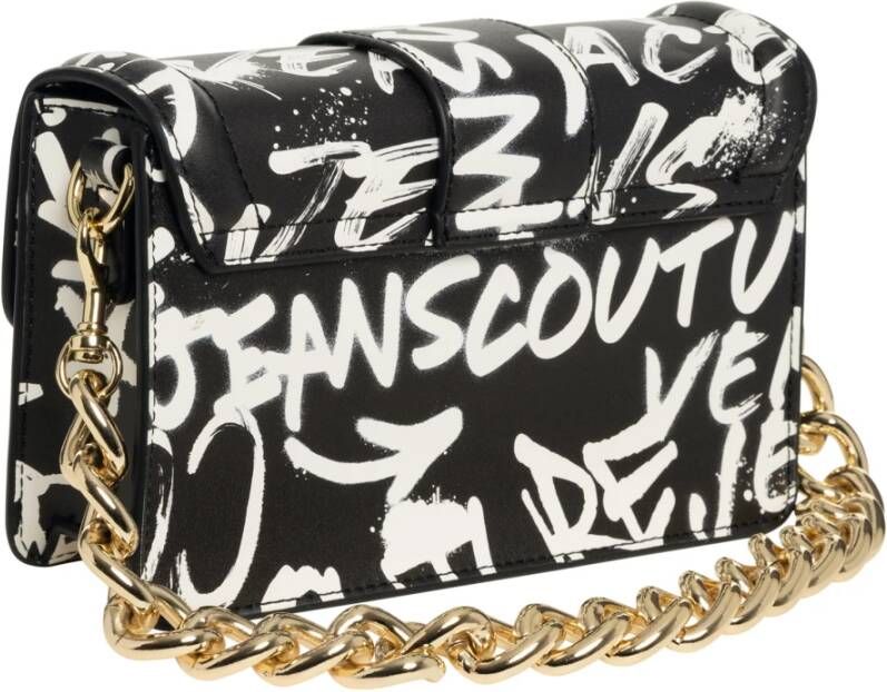 Versace Jeans Couture Logo Graffiti Handbag Zwart Dames