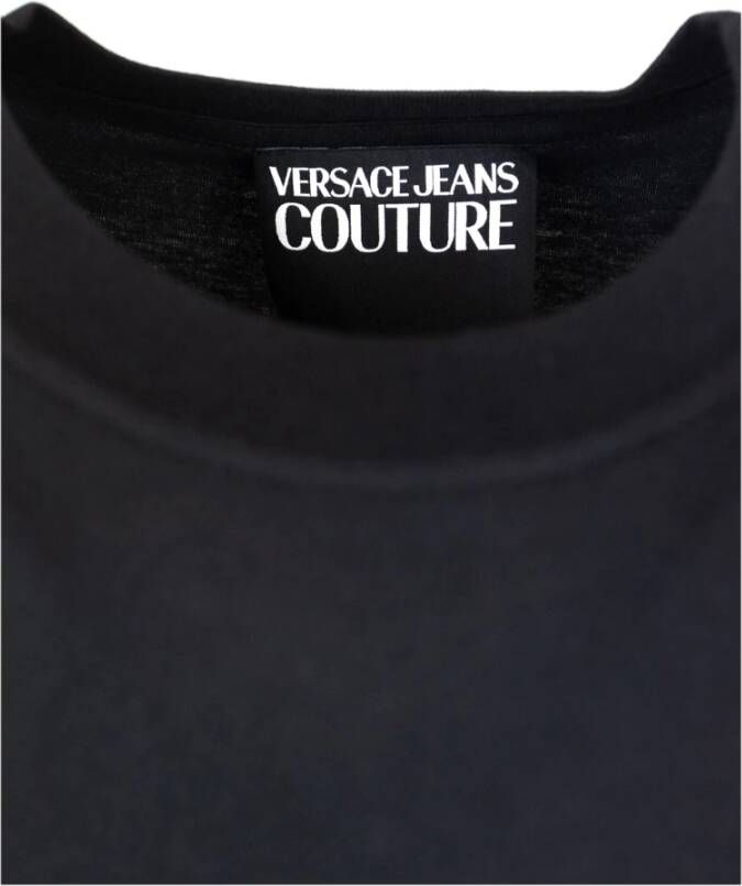 Versace Jeans Couture Logo Print T-shirt Regular Fit Black Heren