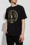 Versace Jeans Couture Shirt t-shirt met laminaat logo bedrukte man 73ght05-cj00t zwart goud Zwart Heren - Thumbnail 2